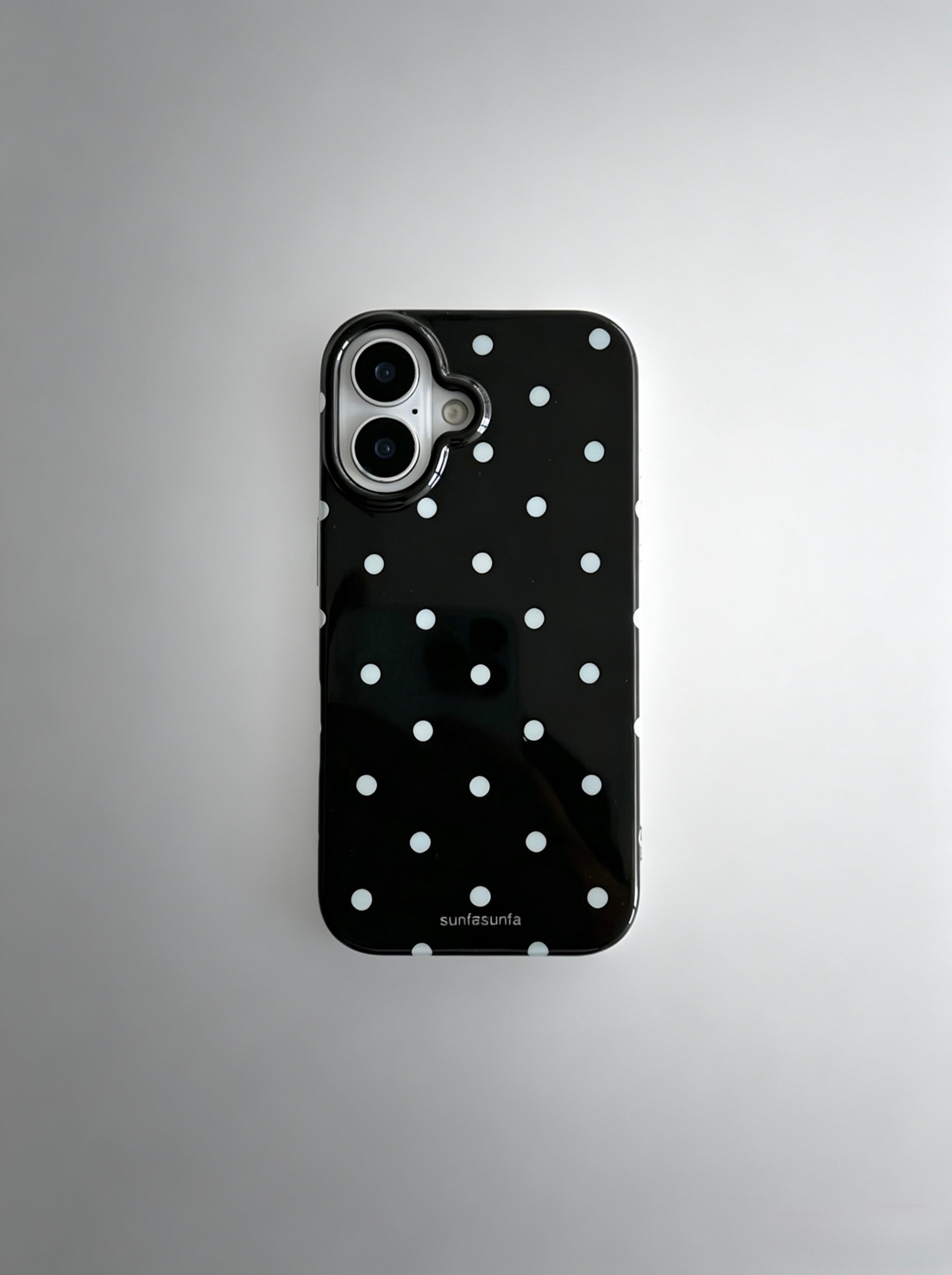 Black Polka Dot Pattern Phone Case