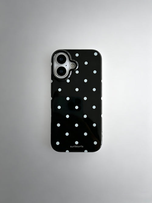 Black Polka Dot Pattern Phone Case