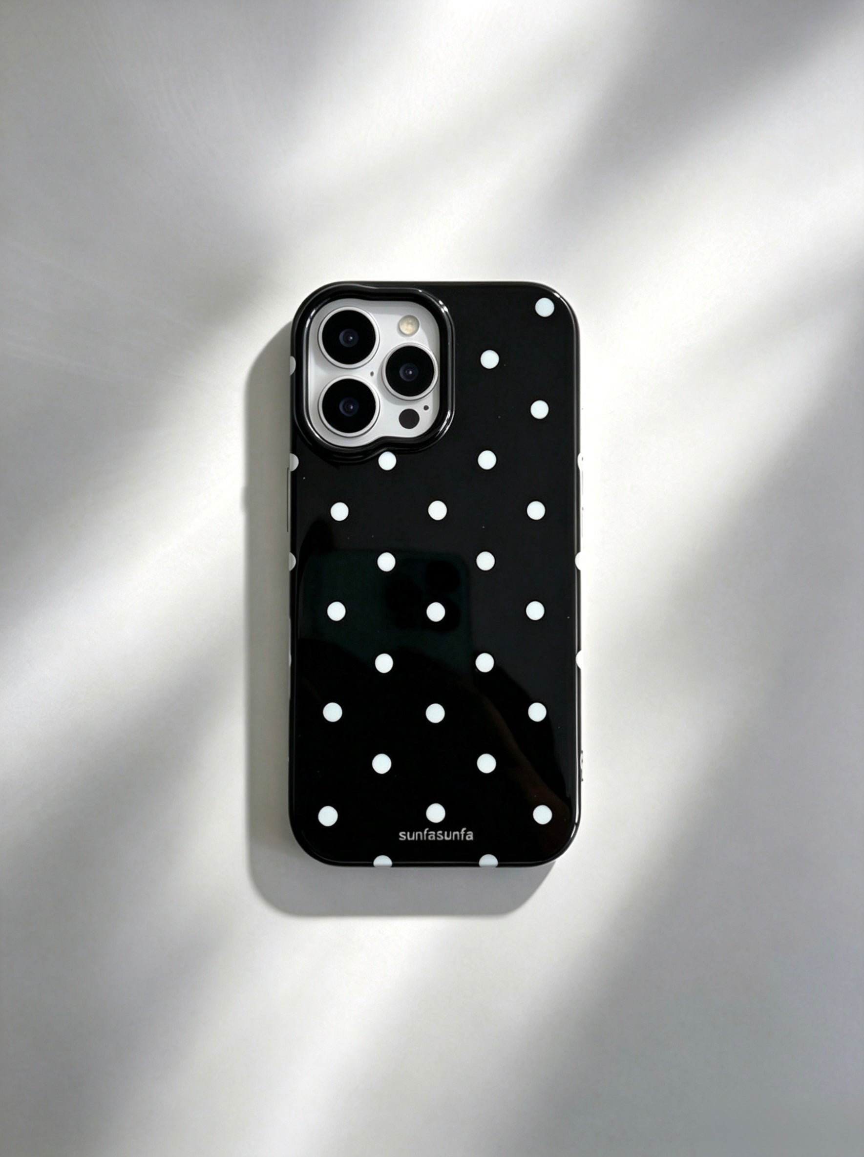 Black Polka Dot Pattern Phone Case