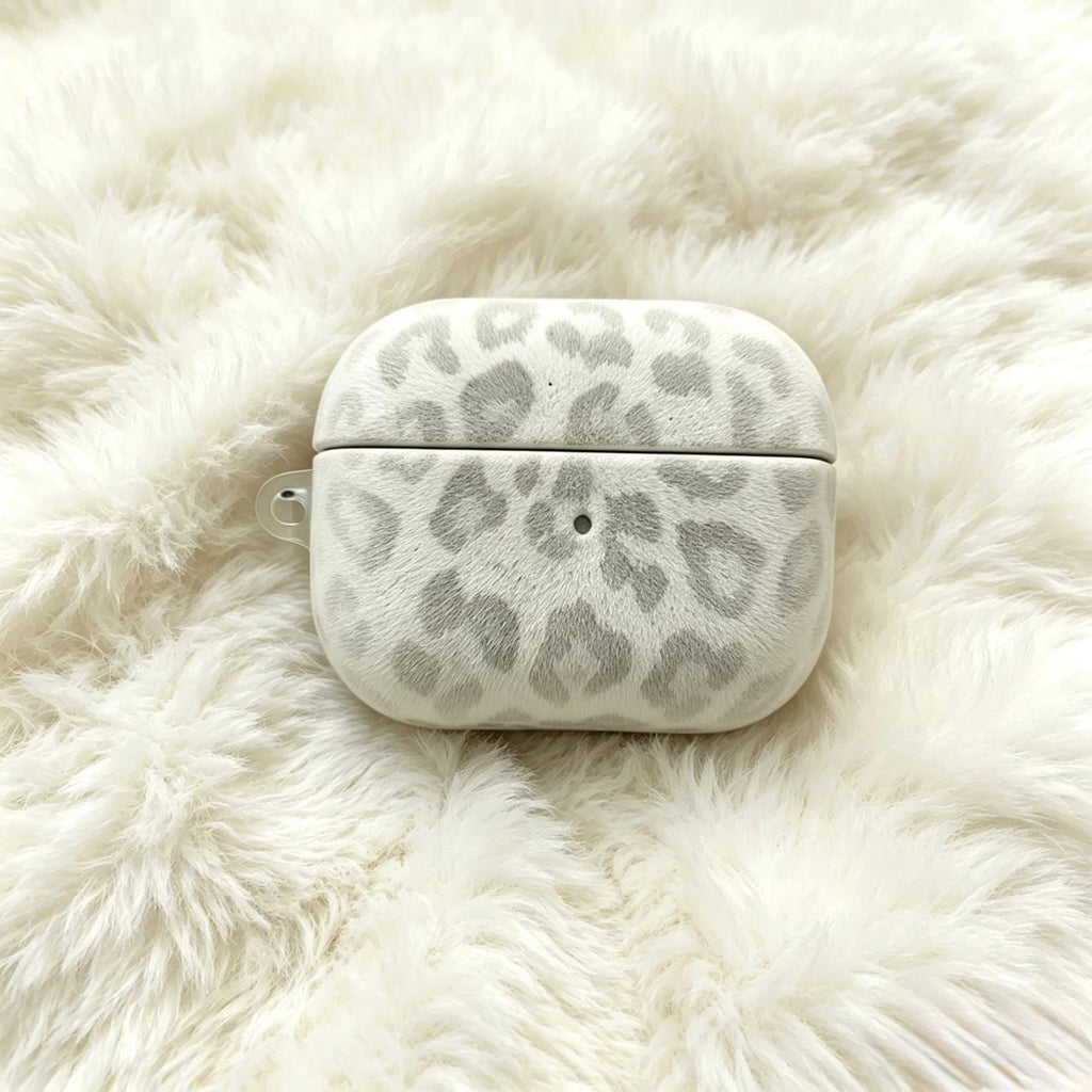 White Leopard AirPods Case