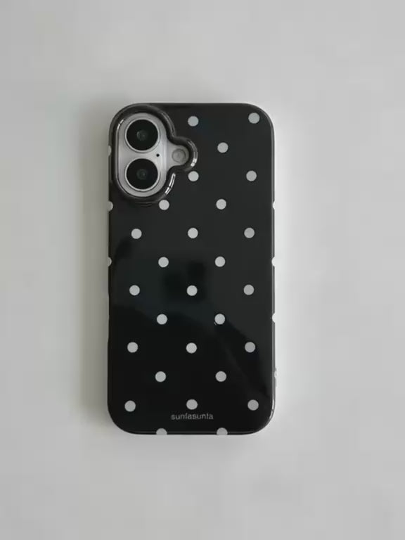 Black Polka Dot Pattern Phone Case